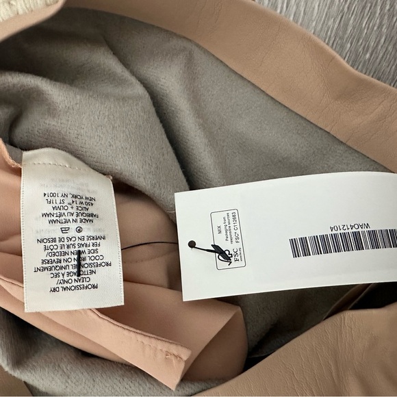 Alice + Olivia Tan Vegan Leather Shorts - Picture 5 of 6